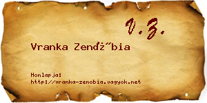 Vranka Zenóbia névjegykártya